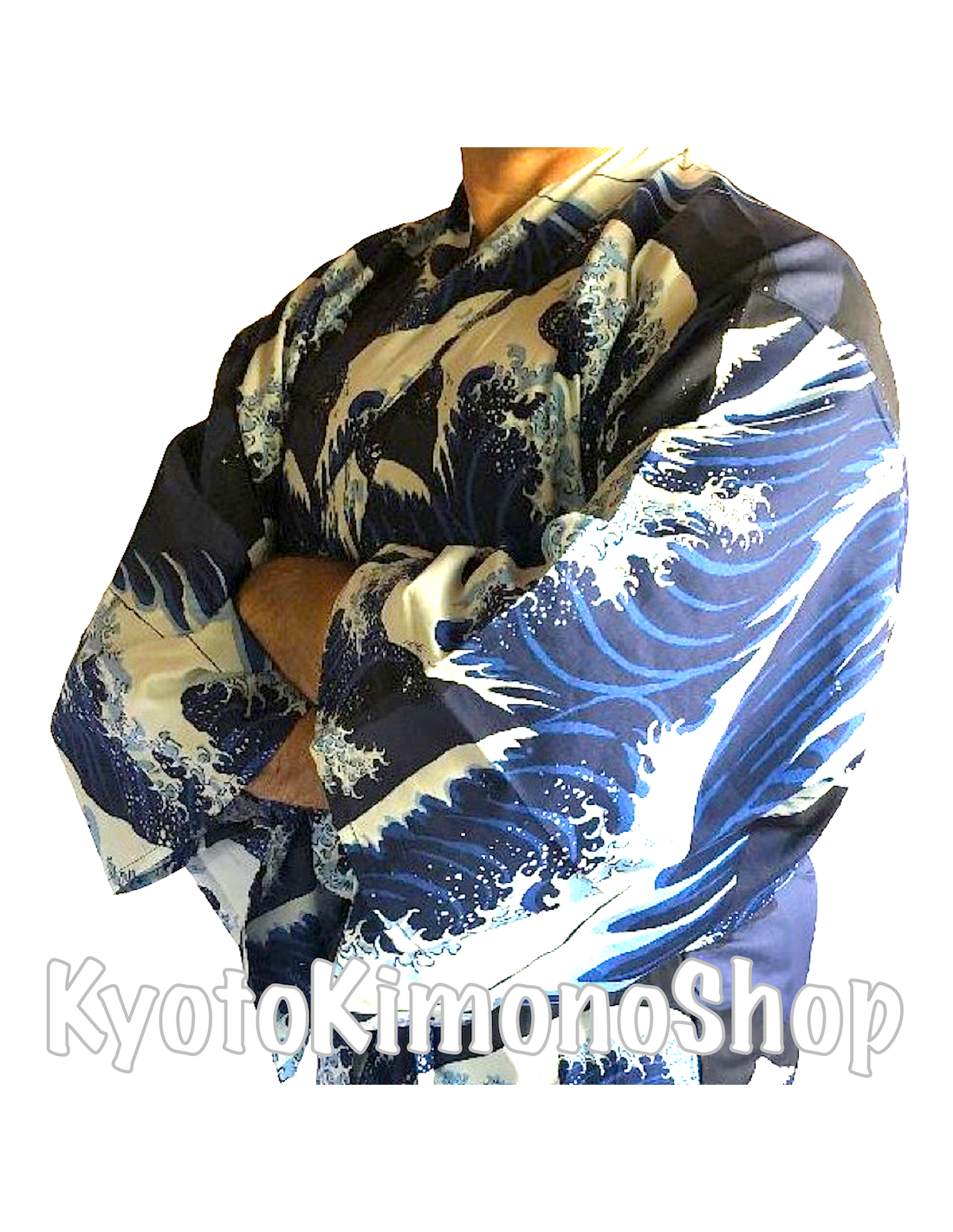 Men's Japanse Kimono Yukata Long Robe cotton (Large size,60/Navy Sumo)  Halloween Costumes Sleepwear Nightgown Bathrobe Summer Festivals Party  Samurai