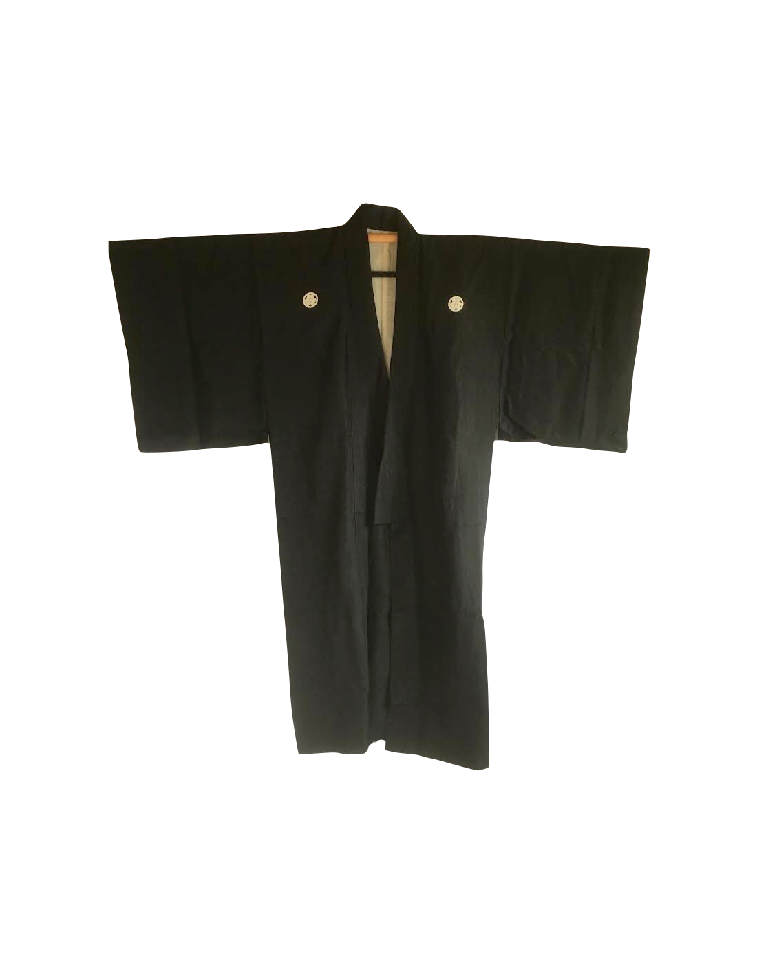 Men's vintage Traditional Japanese Samurai kimono Katabami Kamon Crest ...