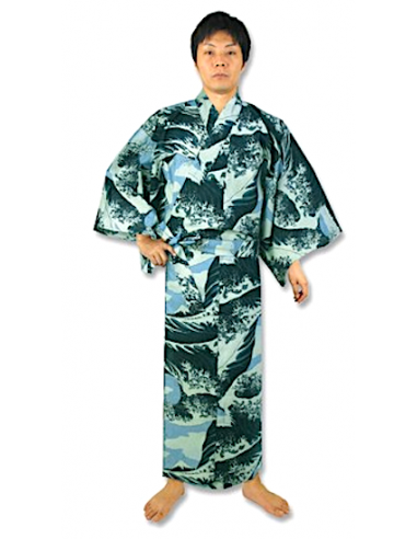 Black white Japan Tradition Japanese Kimono Men male Yukata