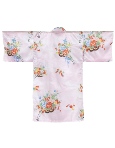 Hanaguruma Girl's Yukata Polyester Pink L Size