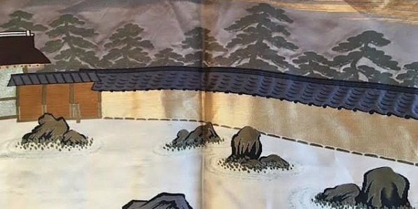How is a traditionally male haori made and what techniques are used to create the intricate patterns and embroidery on the fabric?